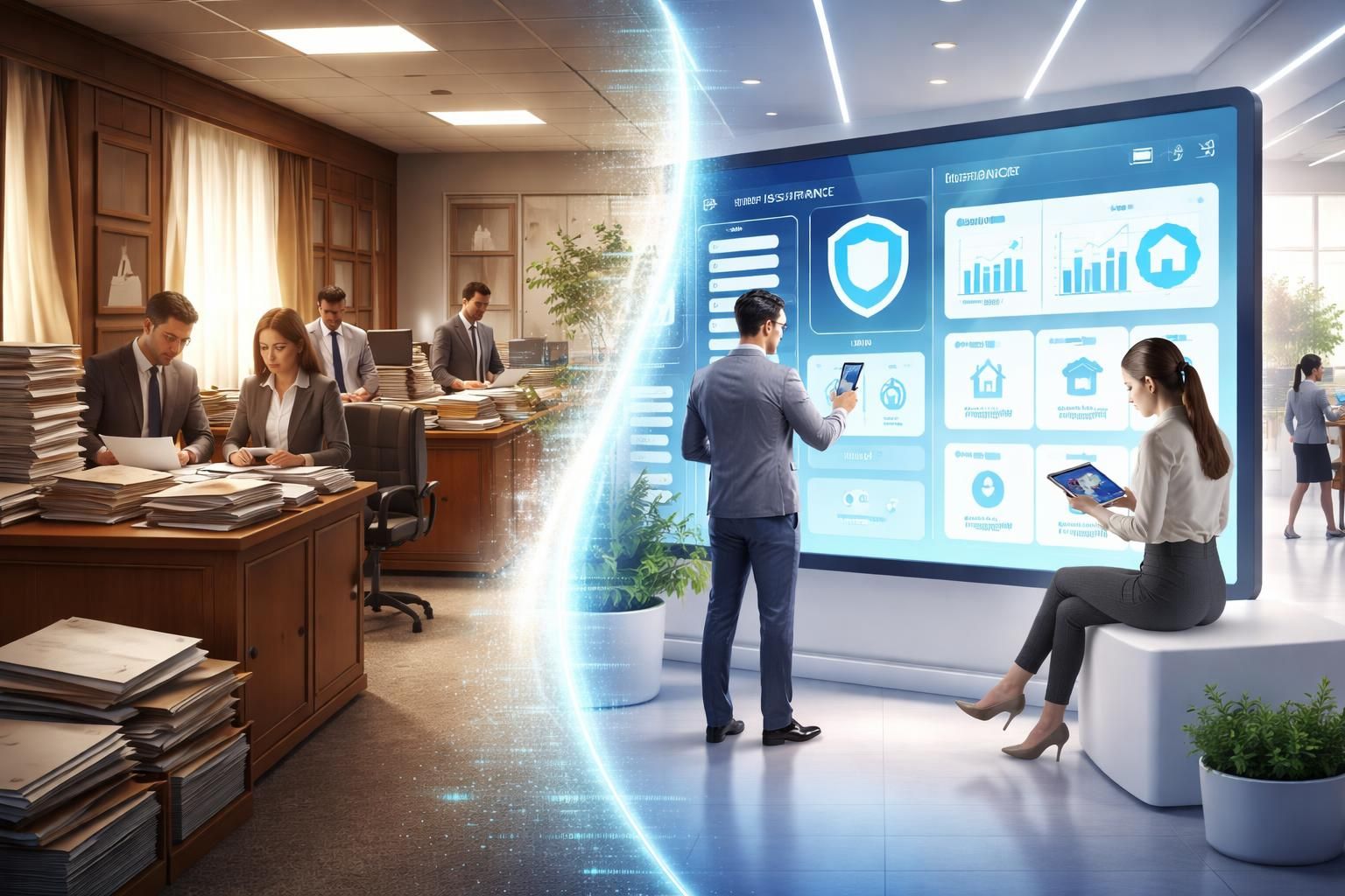 découvrez un cas pratique détaillant la transformation d'une assurance traditionnelle en un service en ligne innovant, facilitant l'accès et la gestion pour les assurés.